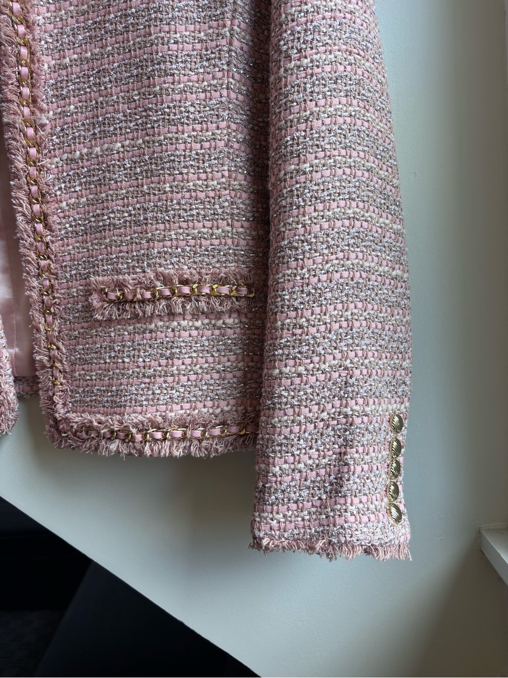 Generation Love Pink Tweed Jacket with Trim - Picture 4 of 5